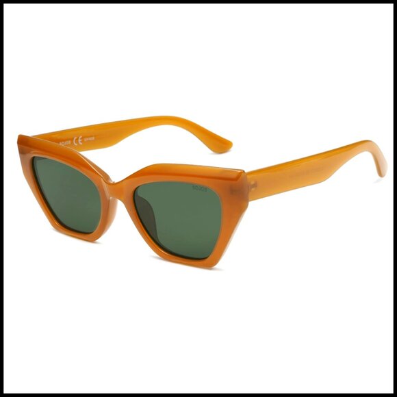 Square Cat Eye Polarized Sunglasses with UV400 Protection Plastic Frame main image 5